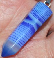 Halskette X-99M – Säule – Onyx Blau – 3,3 cm