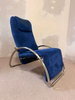 Blaue skandinavische verstellbare Relaxliege Sessel von 1980
