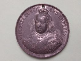 Antike Medaille Queen Victoria Empress 1837-1887 Jubiläum