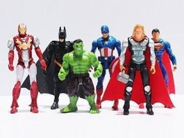 6 AVENGERS SUPER HEROES FIGUREN - ACTION FIGUREN MIT HULK