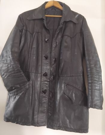 Schwarze Lederjacke Gr. 38 – unisex