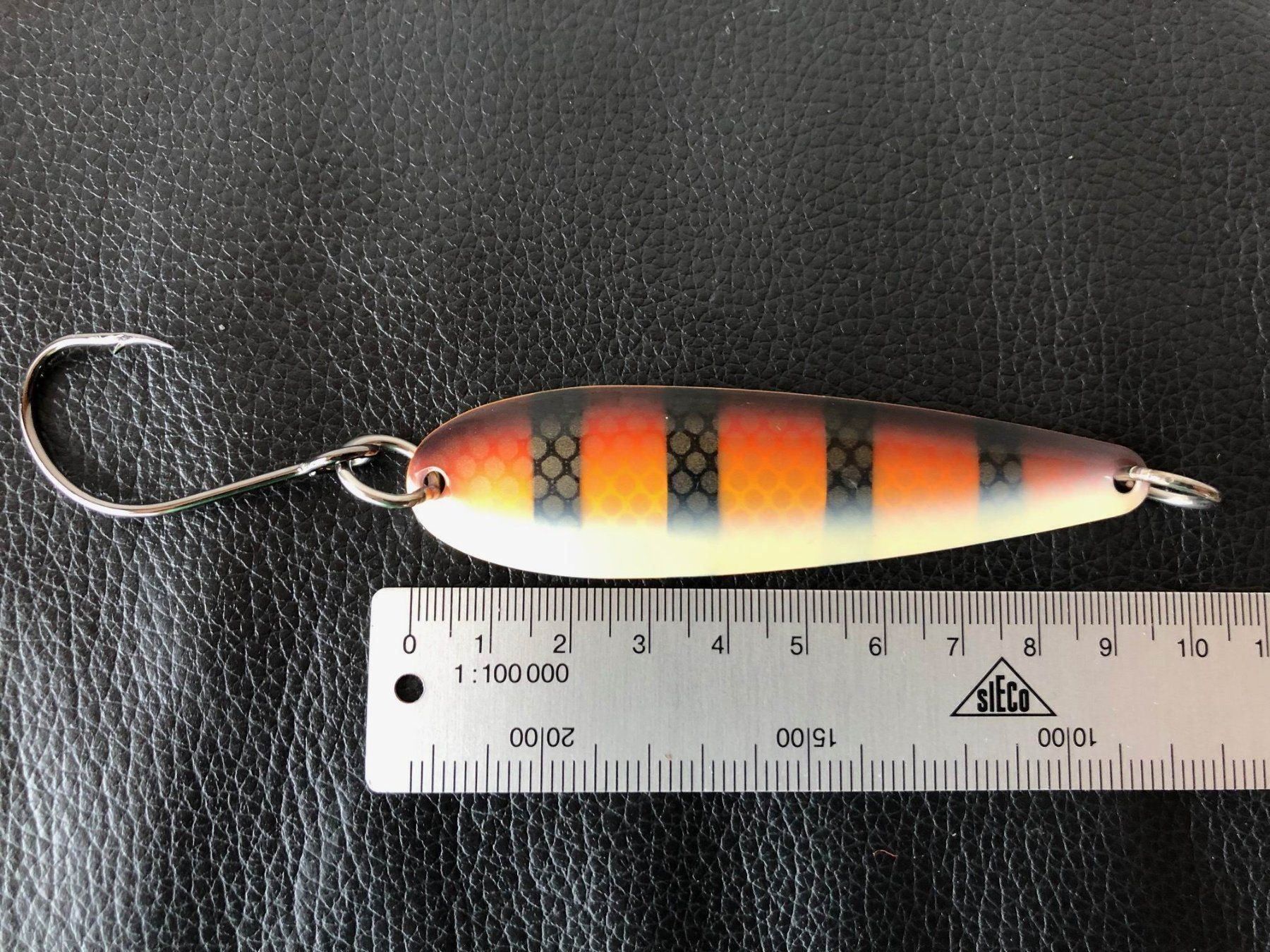 Esche: Schlepplöffel Glow "Perch", ca. 95 mm – Nuovo (secondo la descrizione) da Arbon venduto da Helmuth 5