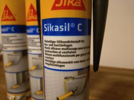 3x Sikasil C Bau- und Sanitärsilikon schwarz