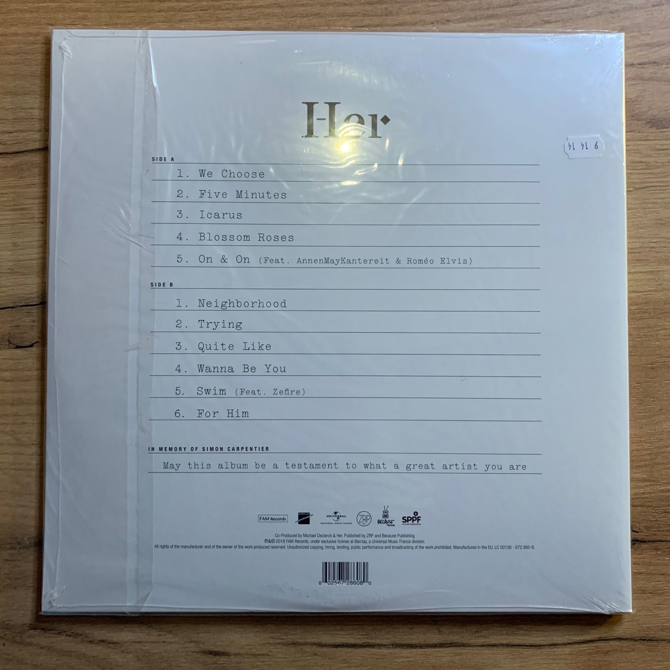 Dischi in vinile: HER – HER...OG EU 2018...SEALED – Nuovo e nell'imballaggio originale da Gals venduto da Diskopatshop 1