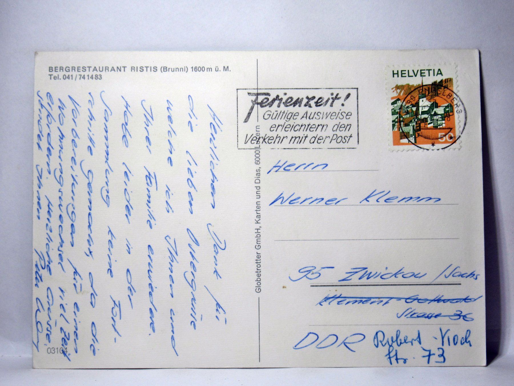 Cartes postales: Bergrestaurant  Brunni - Engelberg 1975 – D'occasion à Grenchen par Bluemchen1900 1