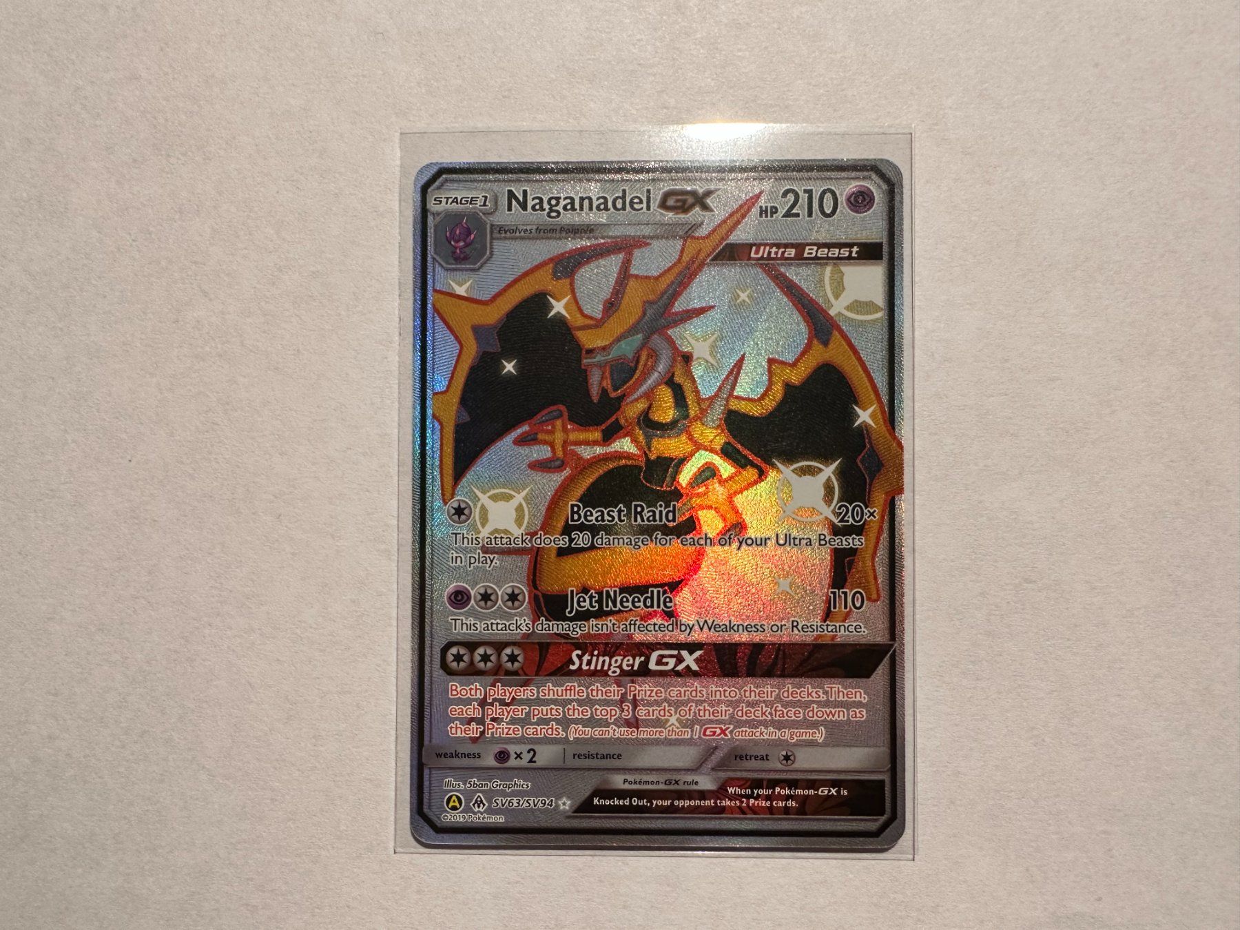 Pokémon Carte collezionabili: Naganadel GX Shiny Hidden Fates EN – Usato da Hagendorn venduto da Pokecollectorch