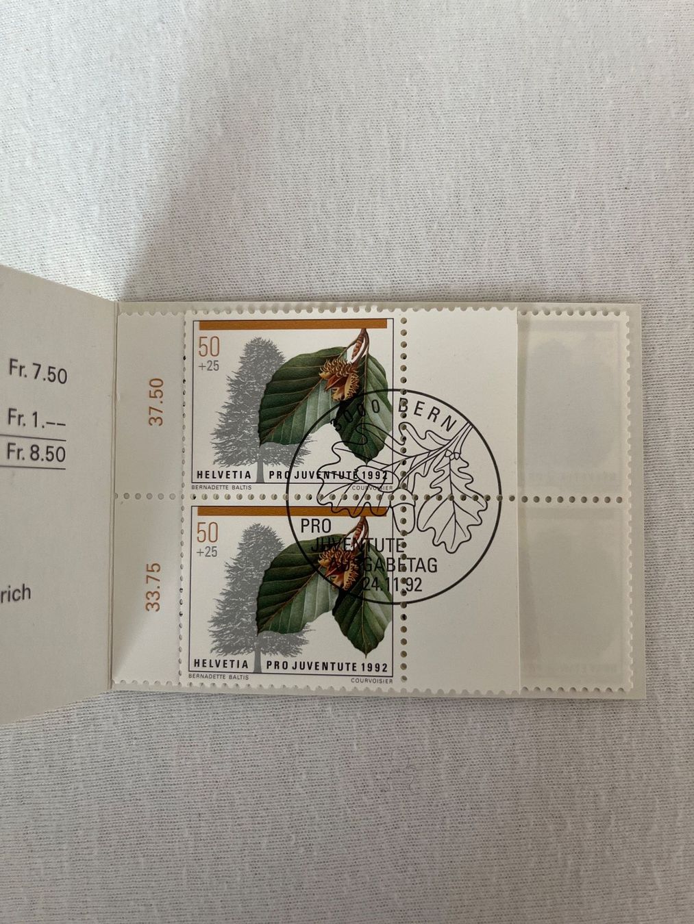 Tous les timbres: MH Pro Juventute 1992 ET-Stempel – D'occasion à Eppstein Vockenhausen par hightech11 1