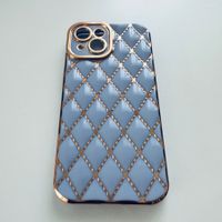 Luxus Schutzhülle Cover Case Etui in Blau für iPhone 15