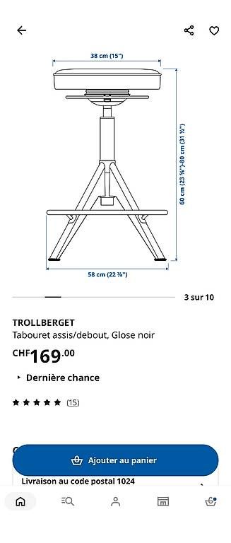 Ikea Sessel: Fauteuil ergonomique IKEA – Neu (gemäss Beschreibung) aus Bevaix von Swd73 2