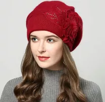 Warm Plush Thick Faux Hat Beanie for Winter 100% Wool