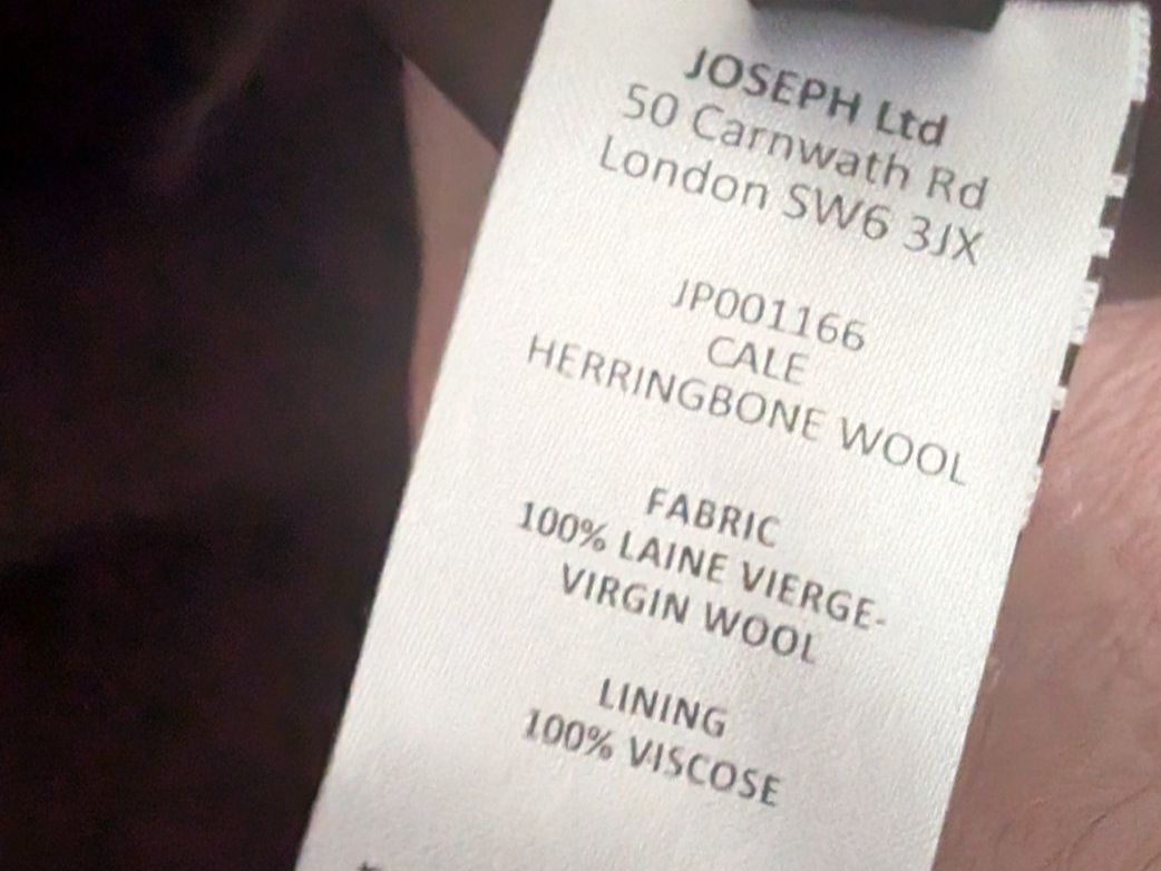Cappotti: JOSEPH Herringbone Wool Cale Coat, Gr 42 – Usato da Uetikon am See venduto da Hobbes23 8