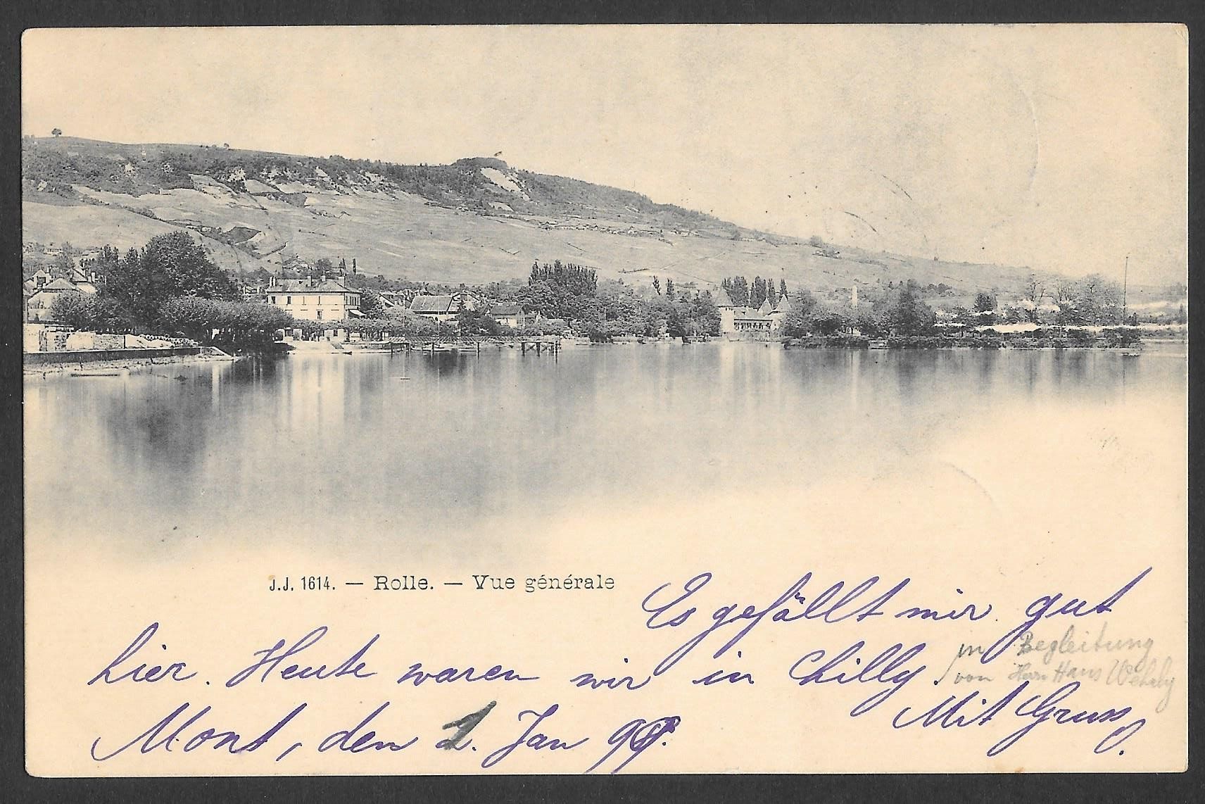 Cartoline postali: Rolle Vue générale – Usato da Olten venduto da clotaldi