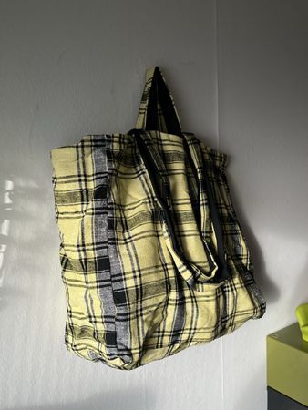 2in1 Tasche/ Shopper - reversibel - gelb-schwarz