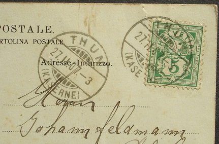 Cartoline postali: THUN Kaserne – Usato da Jona venduto da philajona 1