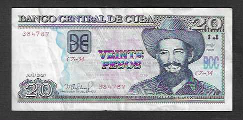 Banconote: Cuba  20  Pesos  2020  Gebraucht – Usato da Gordola venduto da coinsandnotes