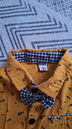 Baby Shirt mit Fliege Gr. 1 Jahr