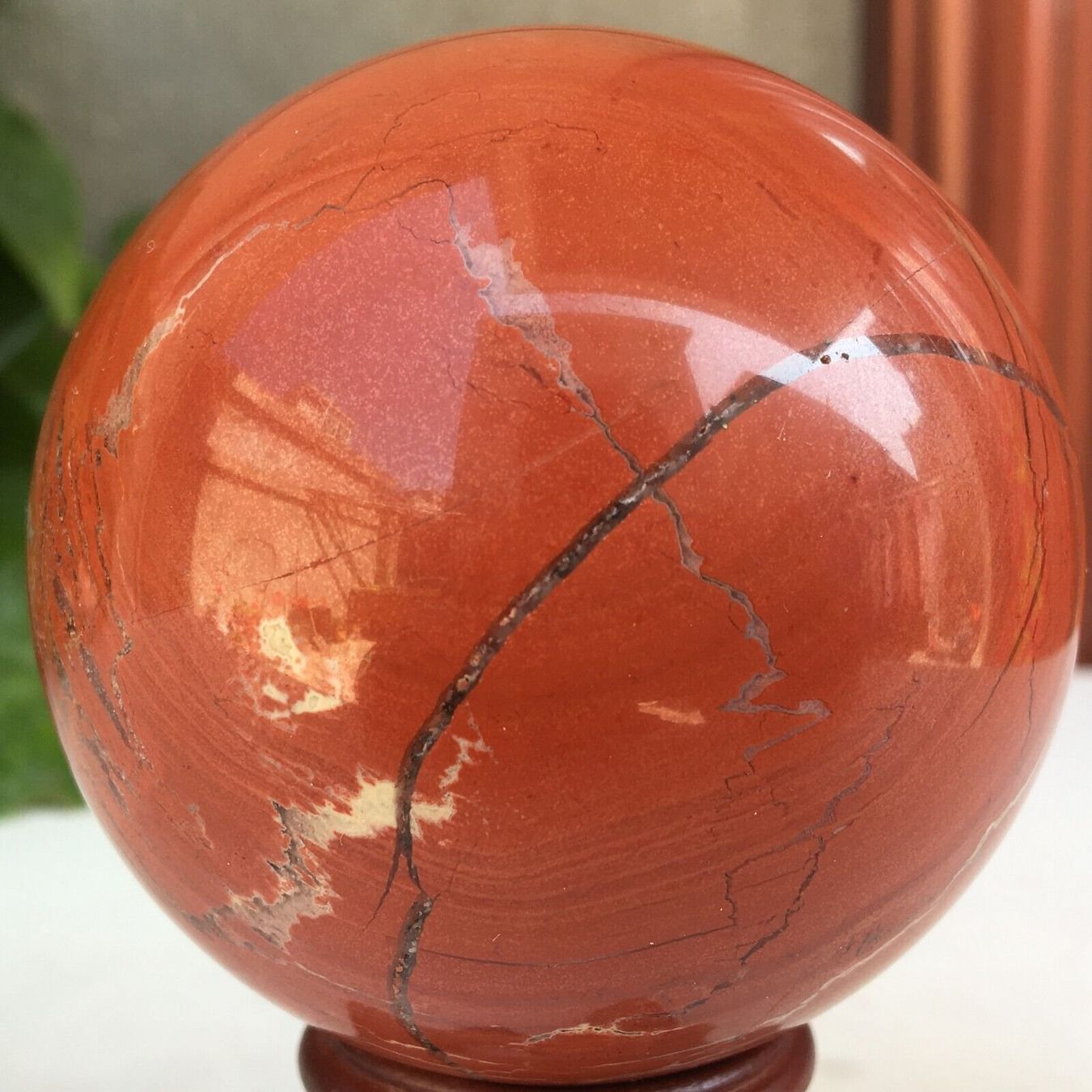 Mineralien & Heilsteine: NEU: Orange-river Jaspis Edelstein Kugel 565 Gramm 7,2 cm – Neu (gemäss Beschreibung) aus Matten b. Interl von Edelsteingalerie 4