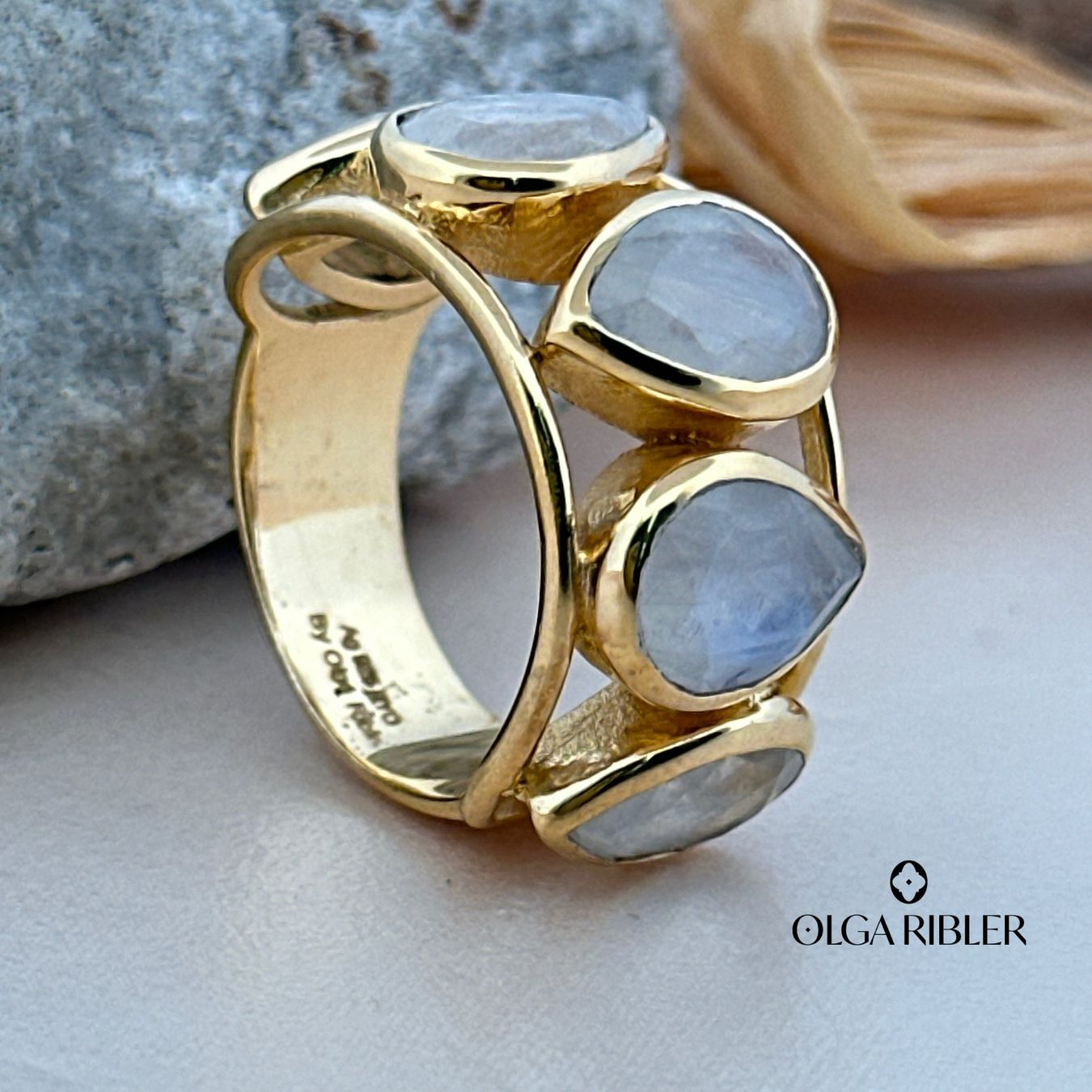 Olga Ribler Anelli: Statement Silber Ring 925 mit Mondstein Grösse 58 – Nuovo (secondo la descrizione) da Luzern venduto da byolgaribleroutlet 5