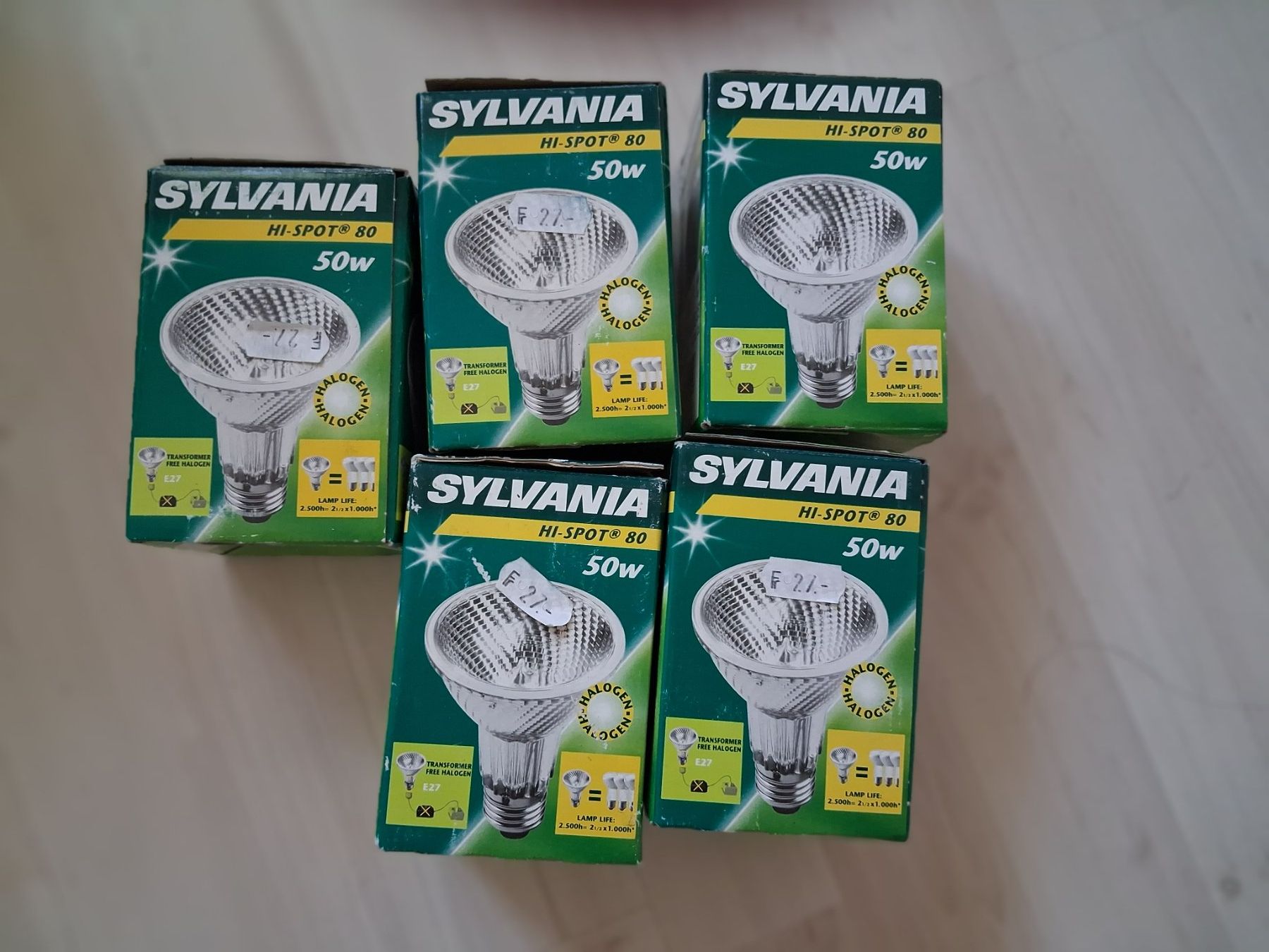 Lampade: 5 X HI SPOT 80 50 WATT E 27 – Nuovo e nell'imballaggio originale da langnau venduto da Santos1411