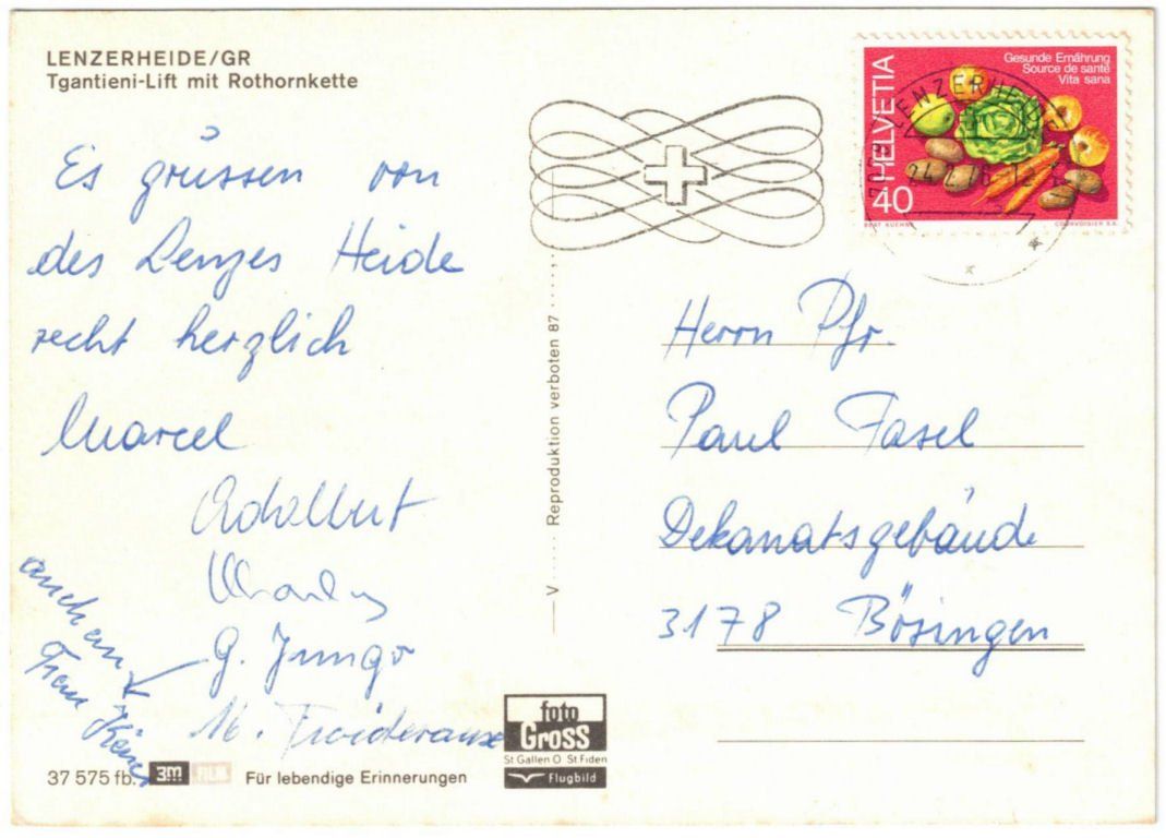 Cartoline postali: Lenzerheide - Skilift Tgantieni – Usato da Binningen venduto da Mountainrider 1