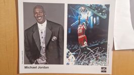 Michael Jordan, Druck Autogramm auf Foto in Farbe