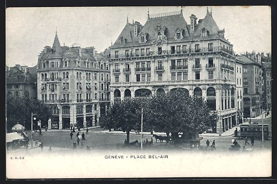 Cartoline postali: AK Genève, Place Bel-Air – Usato da Berlin venduto da bartko-reher