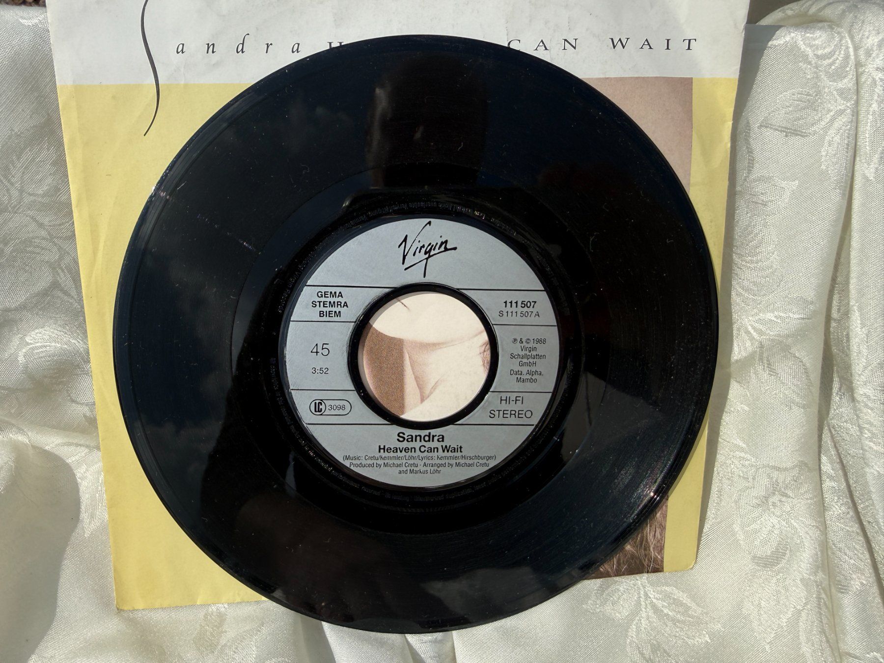 Dischi in vinile: SANDRA - HEAVEN CAN WAIT - 45-rpm-Schallplatte – Usato da Vacallo venduto da cri_229f 3