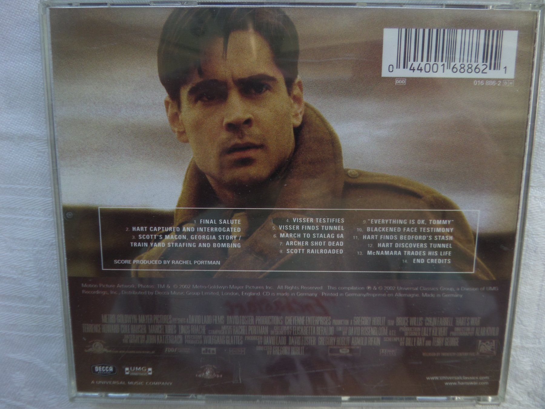 CD: Rachel Portman - Hart's War - Bruce Willis – Usato da Genève venduto da CDLPBookS 1