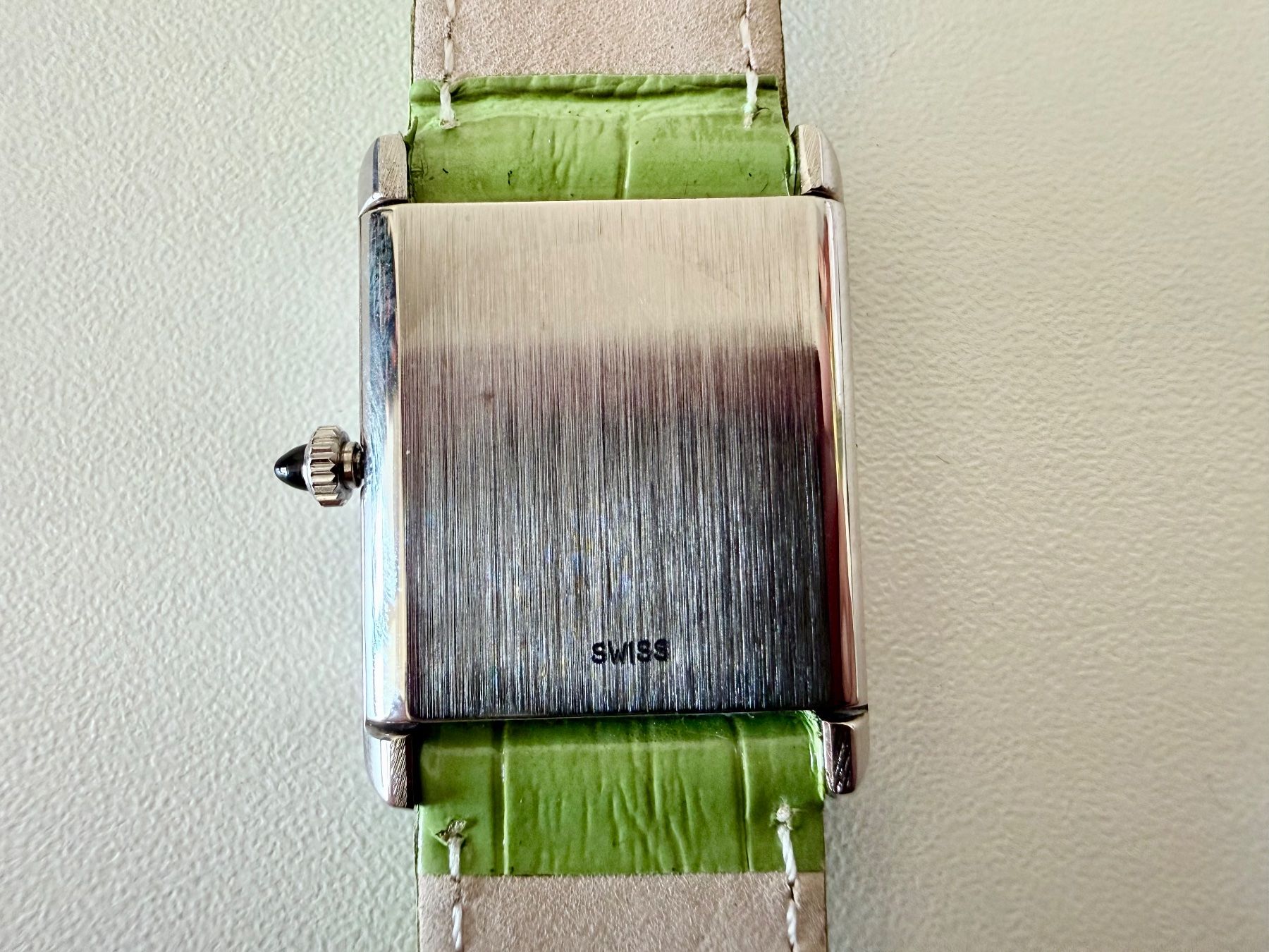 Orologi: CATENA "Tank" type, MEDIUM, Acier & Brillants, Quartz, Swiss – Nuovo e nell'imballaggio originale da Le Mont-sur-Lausanne venduto da LycaGallery 4