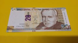 20 Soles Banknote aus Peru, neuwertig für Sammler!2018