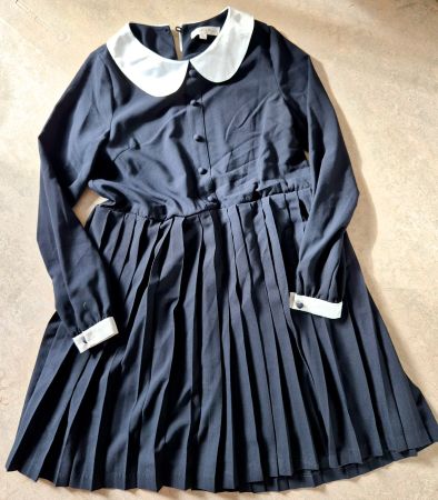 KLEID DRESS LAUNDRY ROOM S 36 BLAU WEISS TOP ZU STRICKJACKE