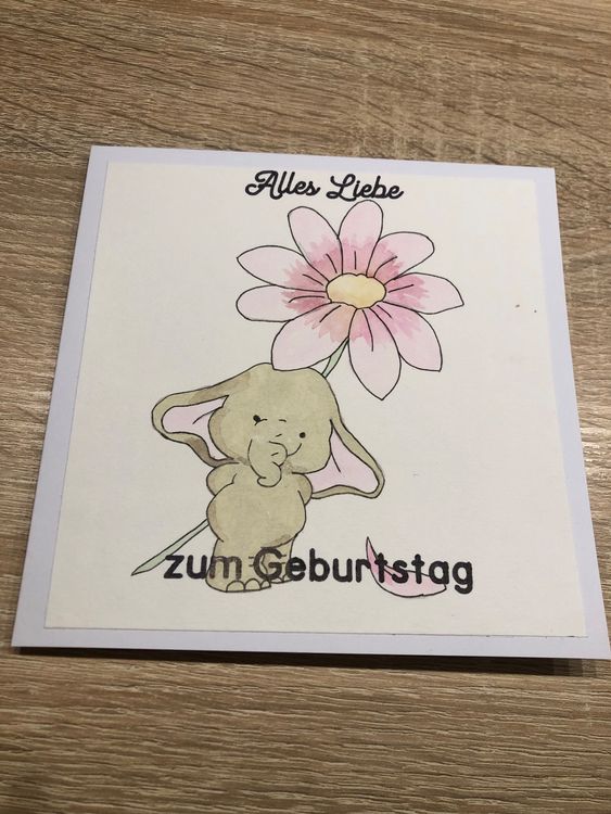 Geburtstagskarte Alles Liebe zum Geburtstag Elefant Kaufen auf Ricardo