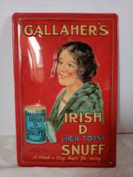 Blechschild Gallaher's Irish D High Toast Snuff LTD