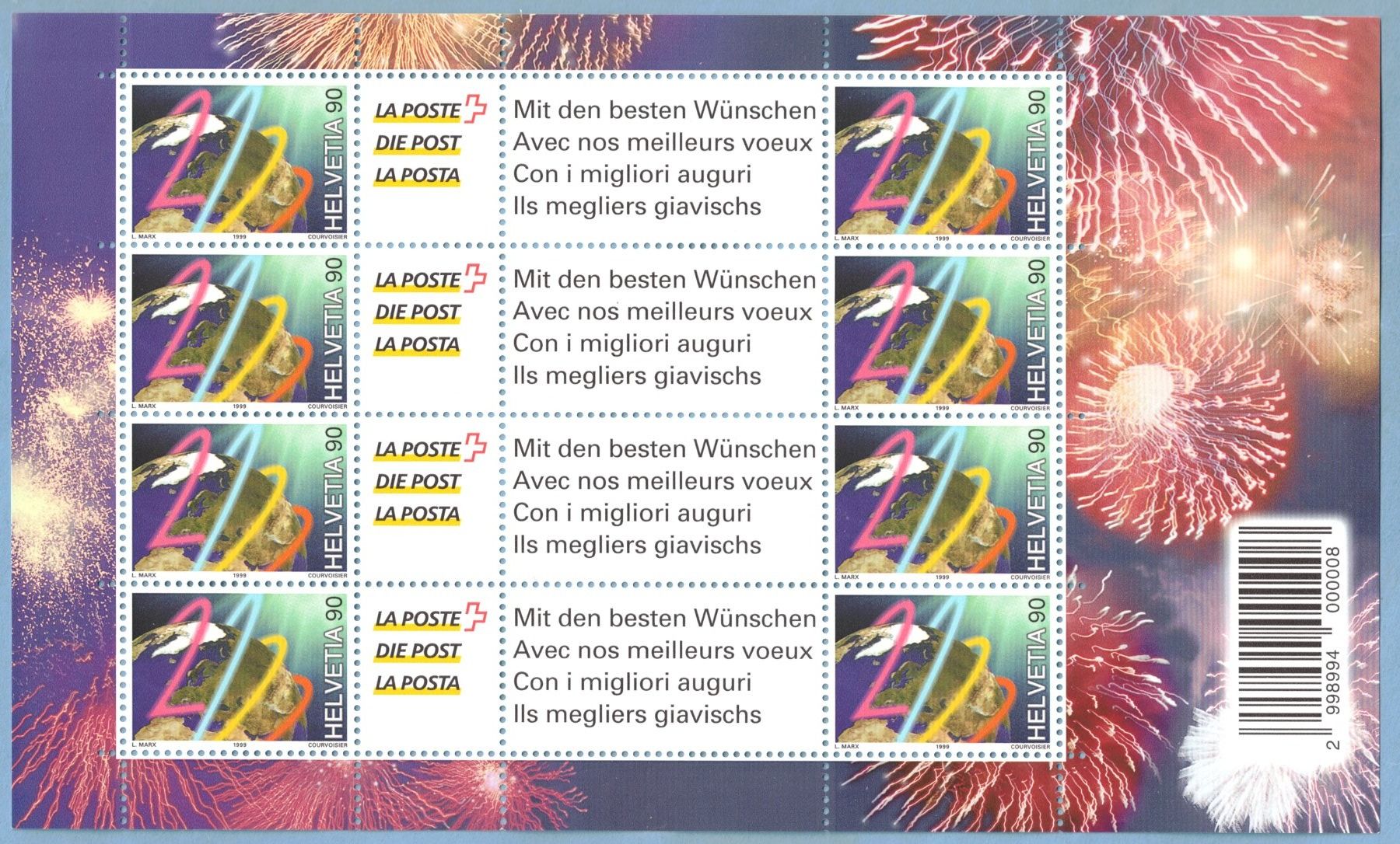 Tutti i francobolli: 1999  Kleinbogen   LA POSTE    postfrisch – Nuovo (secondo la descrizione) da Mellingen venduto da Ginger