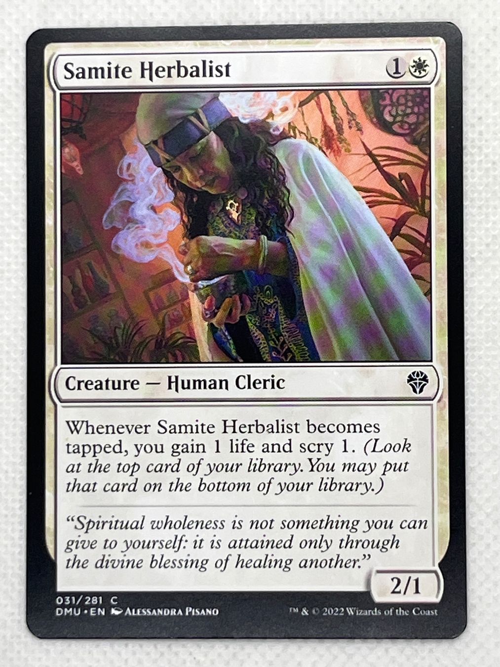 Magic The Gathering Sammelbilder & Trading cards: MTG Samite Herbalist DMU 031 Englisch Common – Gebraucht aus Hinterkappelen von Kim1992