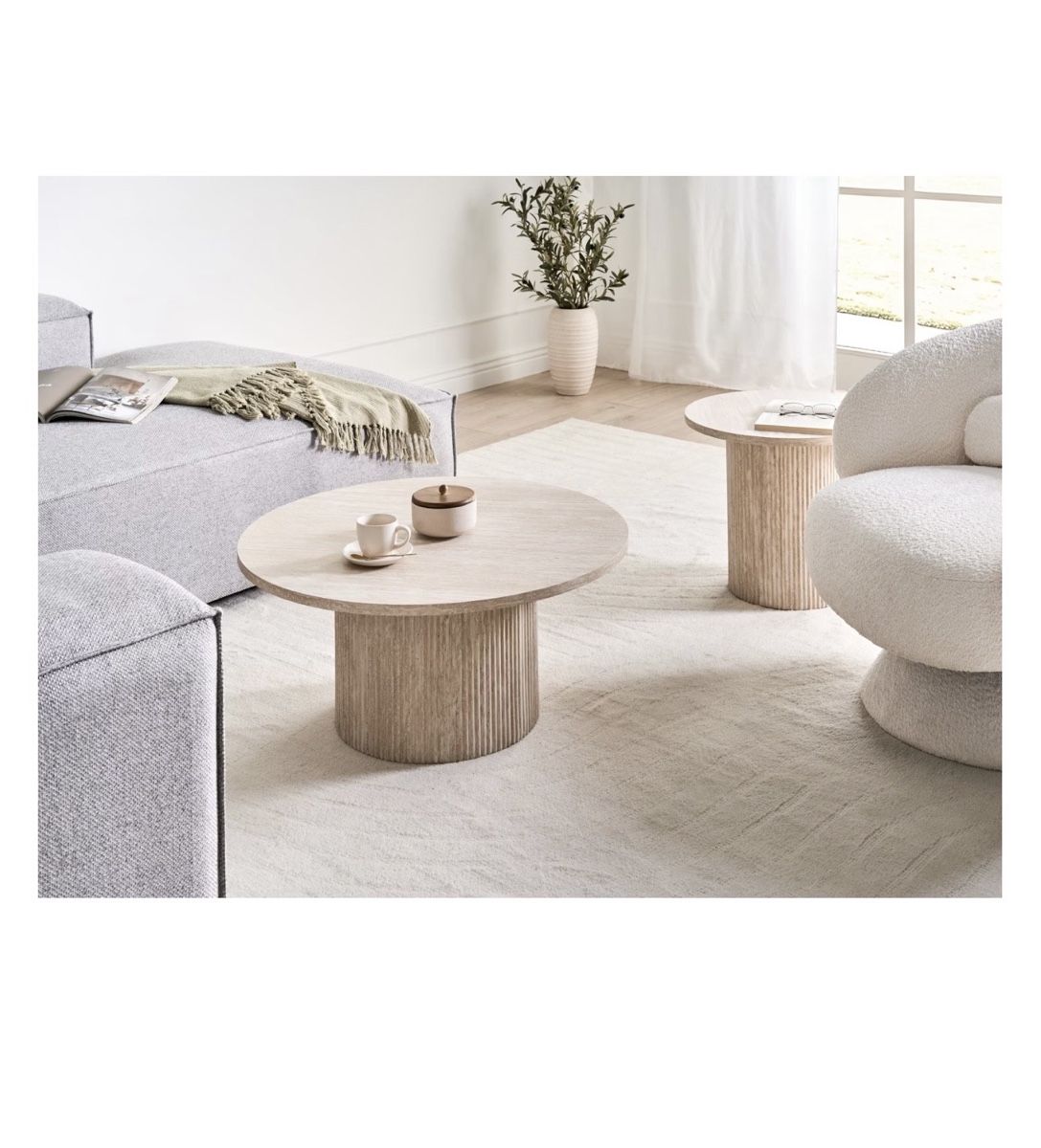 Tavoli: Moderner Travertinoptik Couchtisch - Zeitloses Design! – Nuovo e nell'imballaggio originale da Tagelswangen venduto da Ramajlaura