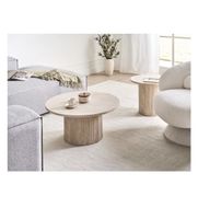 Moderner Travertinoptik Couchtisch - Zeitloses Design!