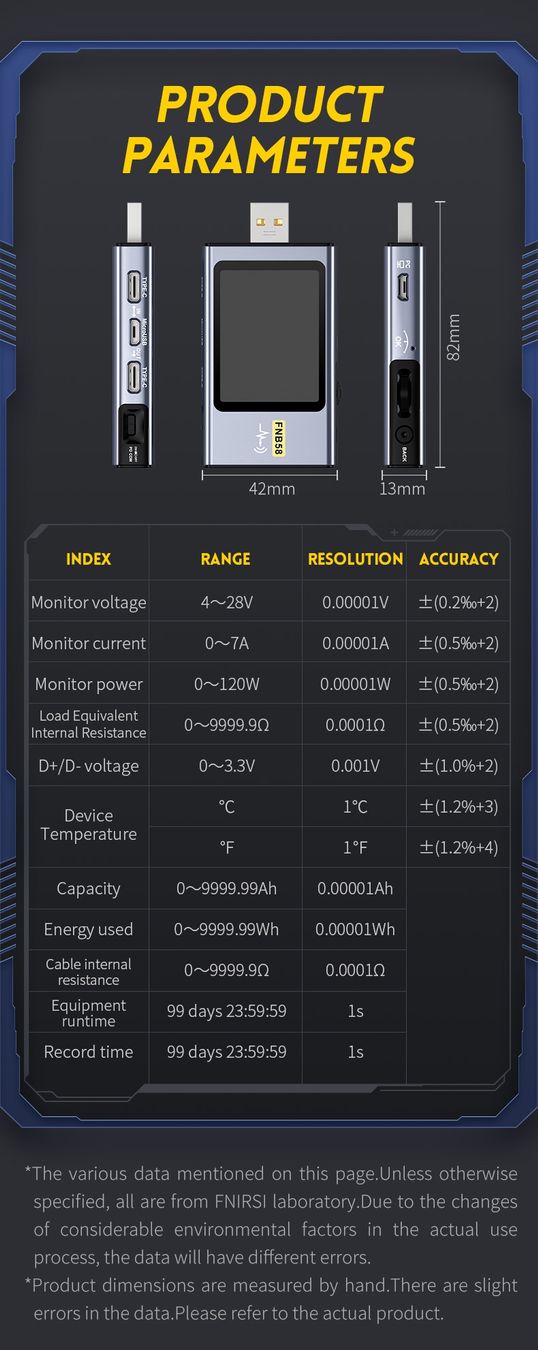 Misurare: FNB58 USB Tester - Multimeter Voltmeter Ammeter Bluetooth – Nuovo e nell'imballaggio originale da Romanshorn venduto da pfimex 9