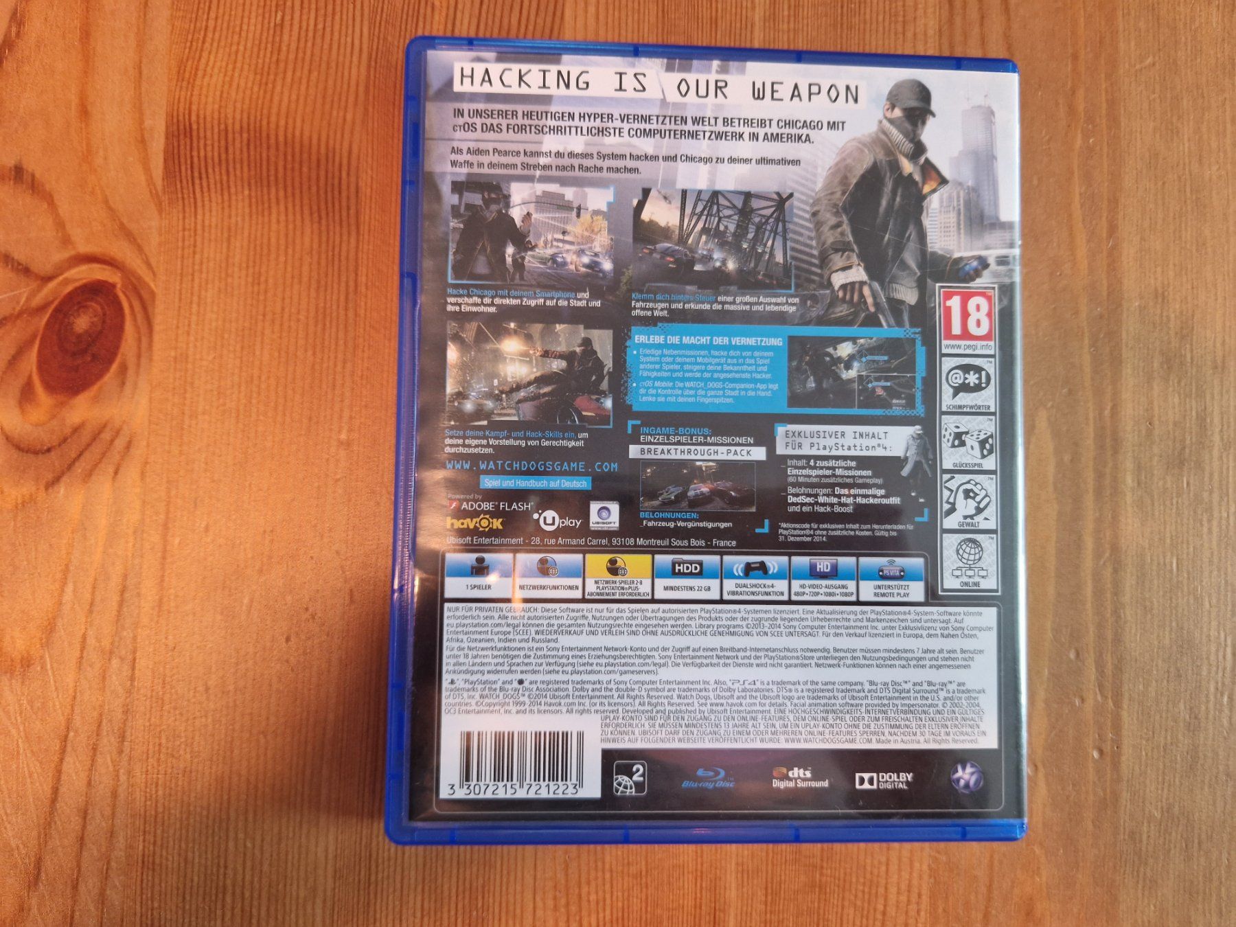 Giochi: Watch Dogs pour PS4 – Nuovo (secondo la descrizione) da Fleurier venduto da Tortue26 2