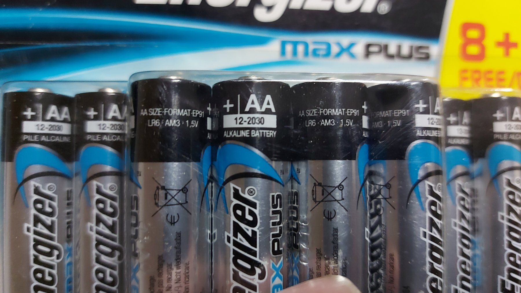 Energizer Caricatori & Batterie: Energizer Batterien Max Plus, 8 Stück + 4 gratis, AA/LR06 – Nuovo (secondo la descrizione) da Schönengrund venduto da VwRacer01 2