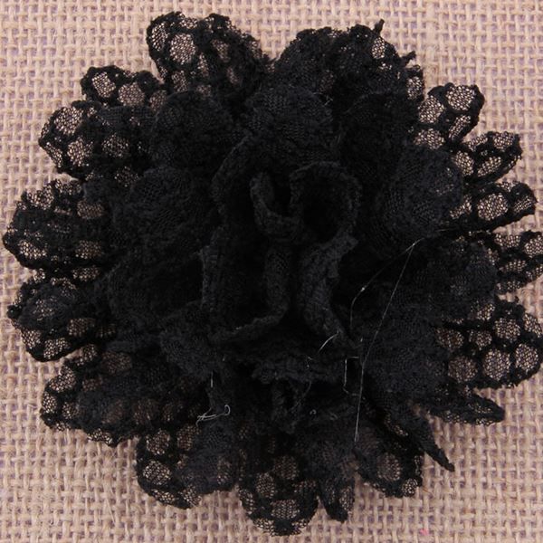 Fumetti: Big FLEUR en dentelle NOIR 7 cm – Nuovo e nell'imballaggio originale da St-Imier venduto da goodber