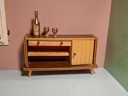 Vintage Puppenhaus Buffet, 60er Jahre