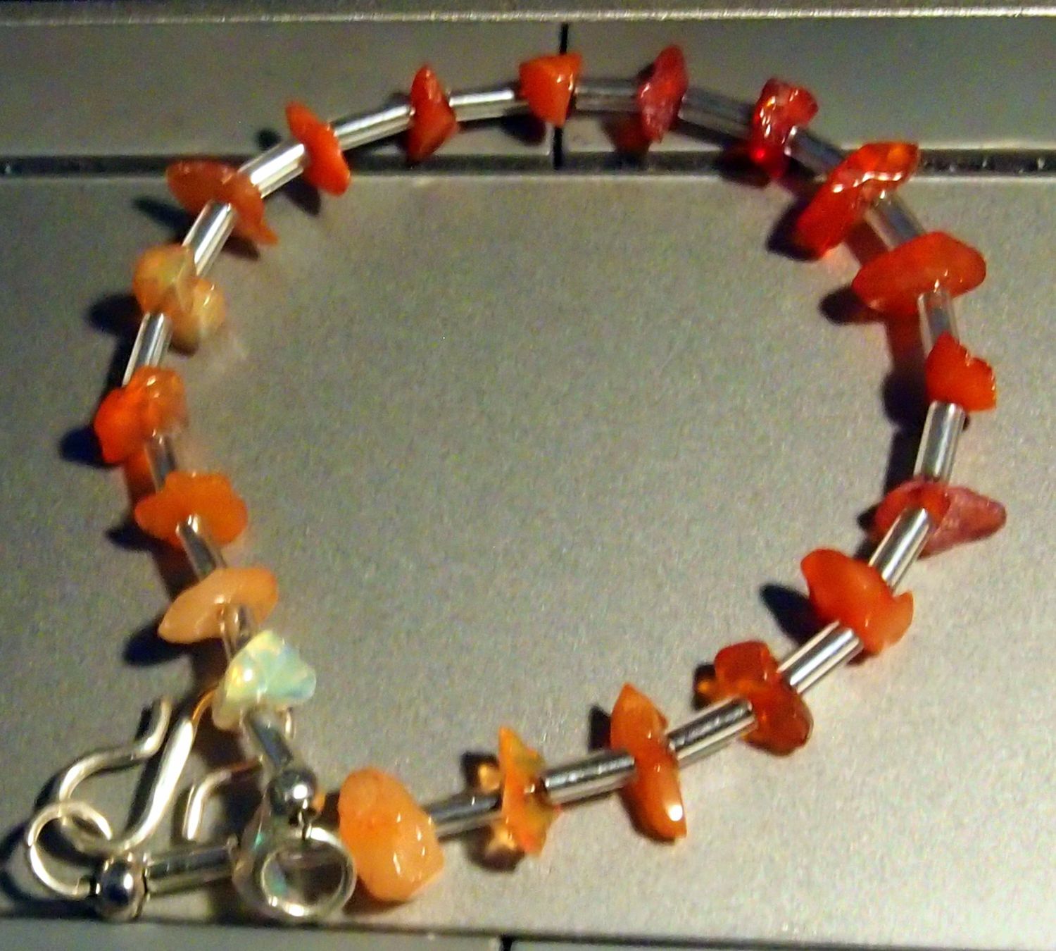 Bracciali & Braccialetti: Arm- oder Fusskette aus mexikanischen Feueropalen! – Nuovo e nell'imballaggio originale da Reinach BL venduto da rumablum