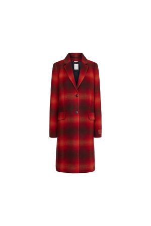 Tommy Hilfiger Wollmantel rot/braun Gr. 40 wie neu!