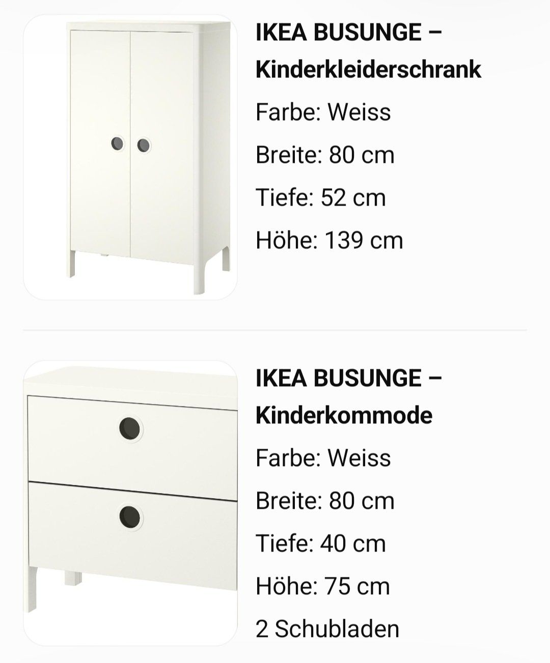 Ikea Armadi: Kinder Ikea Möbel Set, Schrank, Kommode, Teppich, 3 Bilder – Usato da Scherzingen venduto da Benjanil 6