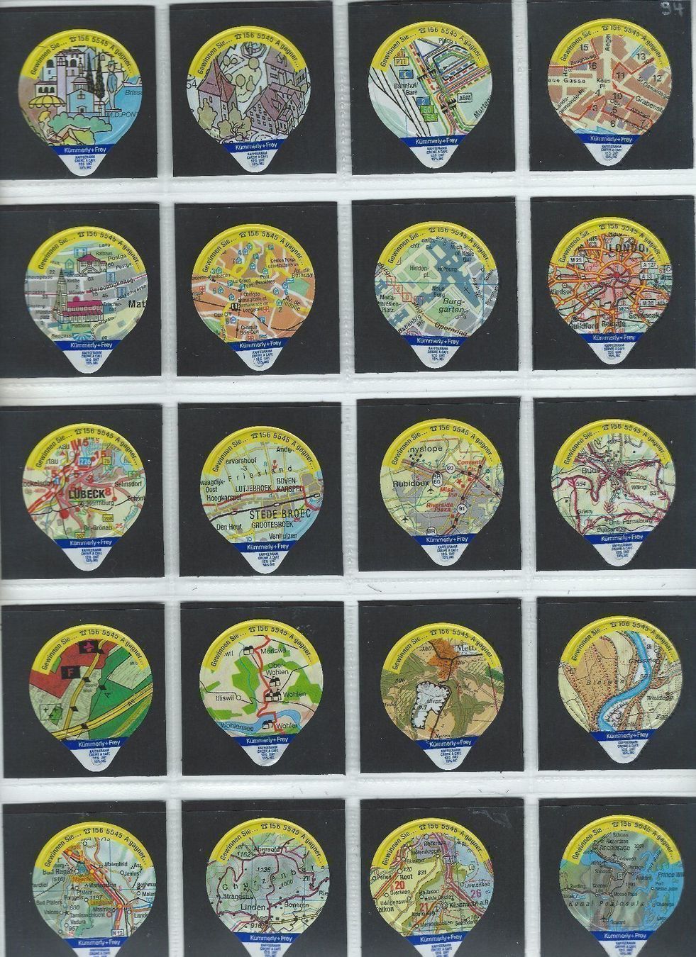 Kaffeerahmdeckel: KRD Kartographie 1994 / 339 A – Gebraucht aus Hochdorf von KRdeckeli