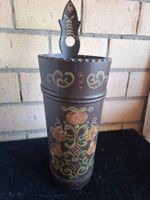 Schirmständer bemalt mit floralem Muster gebraucht ca. 44 cm