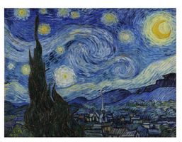 Vincent Van Gogh, la nuit étoilée 106x80cm