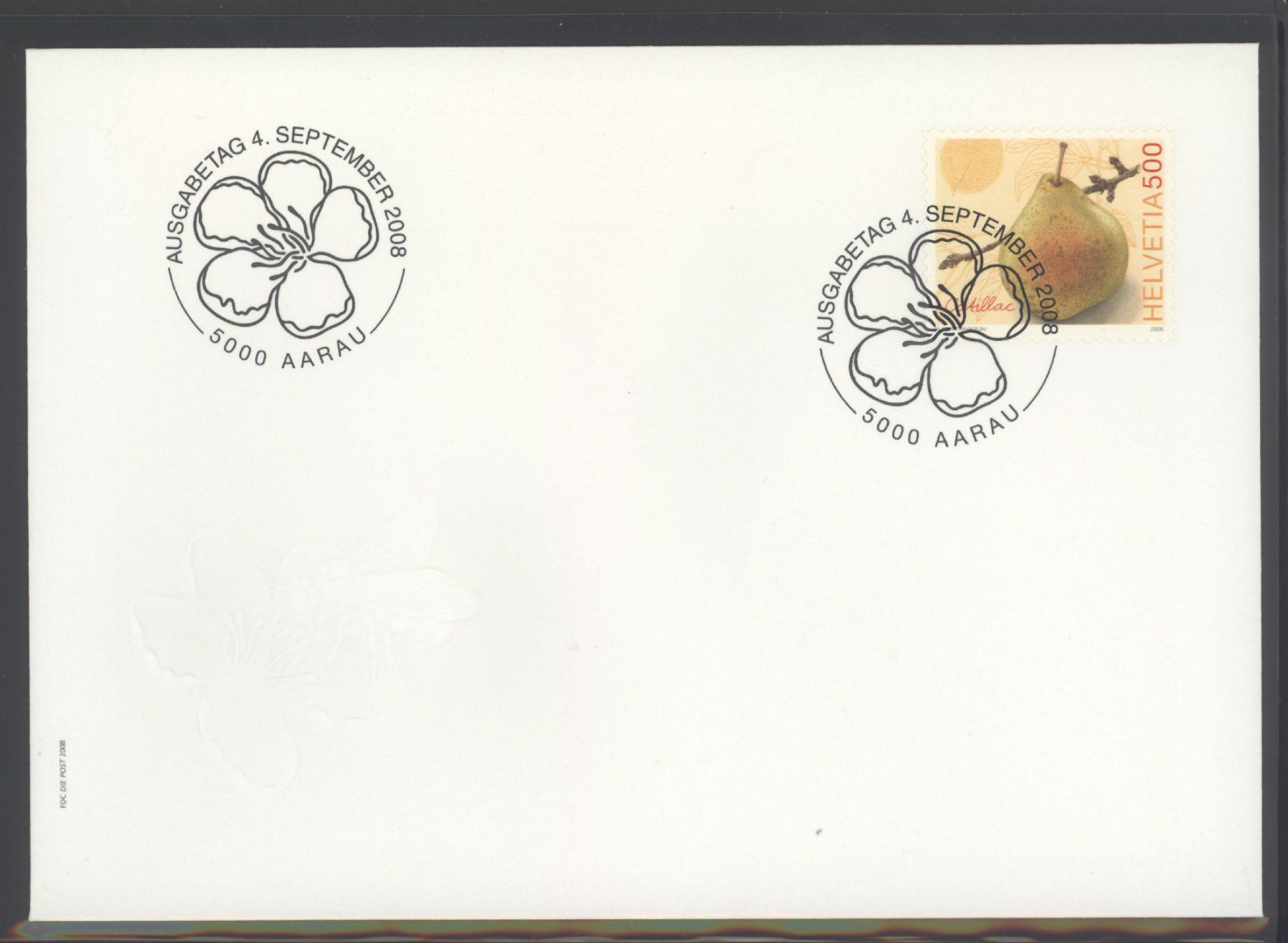Tutti i francobolli: 2008, FDC, Dauermarke Alte Obstsorten – Usato da Willisau venduto da Vollstempel
