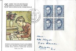 Tag der Briefmarke 1961, Pro Juvenute 1961, Viererblock